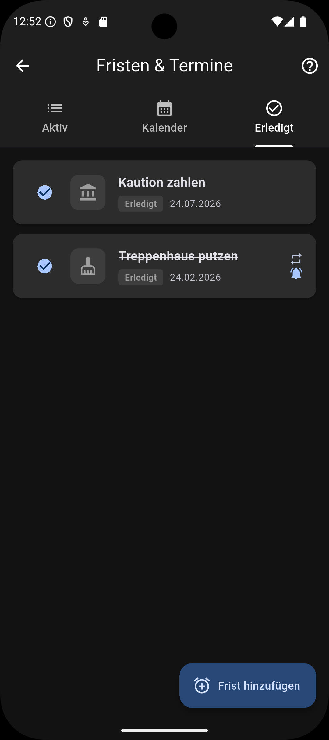 Fristen-Kalender Screenshot 3